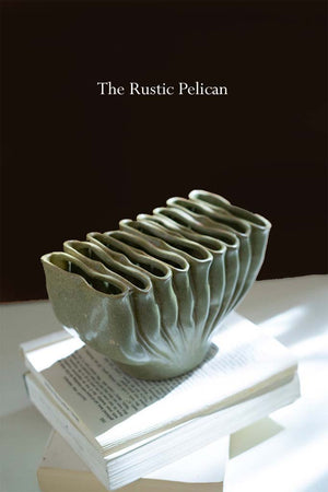 Modern Green Ceramic Folds Vase