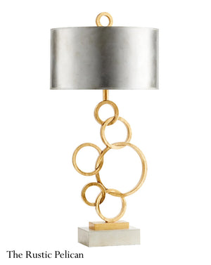  Modern Tall Table Lamp with Silver Drum Shade
