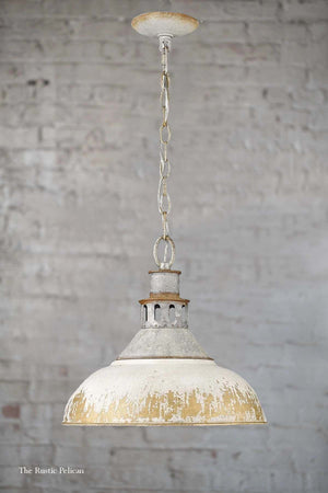 FREE SHIPPING ~ Modern Farmhouse Chandelier Rustic Aged Galvanize Steel