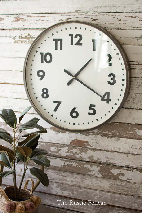 Large Modern farmhouse  Wall Clock