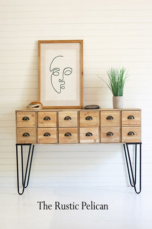 FREE SHIPPING ~ Modern Farmhouse Wooden Chest with 12 Drawers