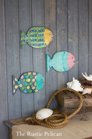 Wooden Fish - Beach Decor - Nautical - Wall Art,