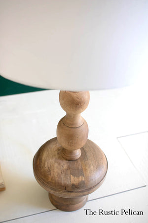 Modern Rustic Wood Table Lamp