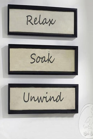 SALE! - Large Bathroom Wall Wooden Signs