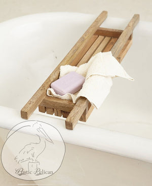 Rustic-Bath-Tray Reclaimed Wood Shower Caddy