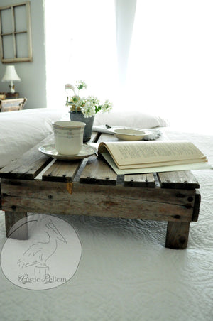  Reclaimed Wood Tray, Rustic, Bed Tray