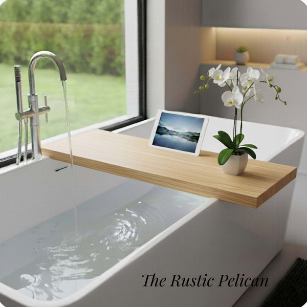 Bath Tray, Wood Bath Caddy
