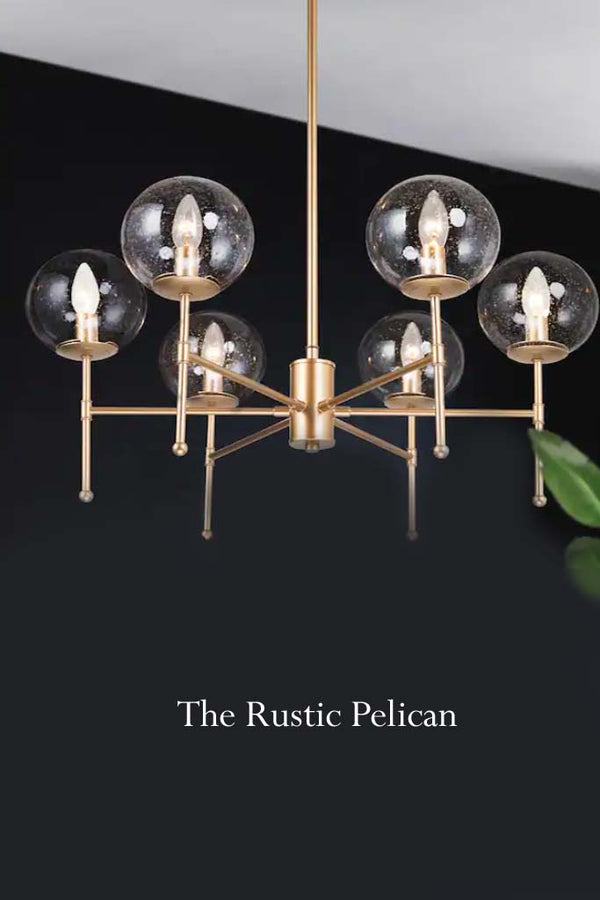 FREE SHIPPING - Large Modern Glass Sputnik Chandelier