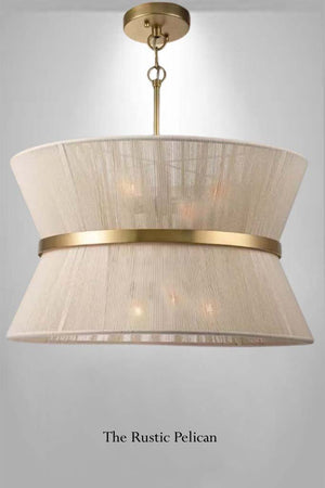 Modern Bohemian Handwoven Antique Brass Chandelier