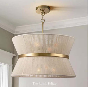 Modern Bohemian Handwoven Antique Brass Chandelier