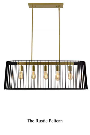 Modern Farmhouse Cage Pendant Chandelier