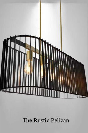 Free Shipping! - Modern Farmhouse Cage Pendant Chandelier