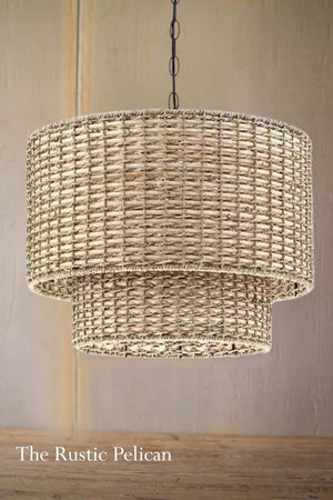 Large Modern Rattan Chandelier