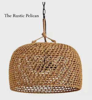 FREE SHIPPING - Large Rattan Modern Chandelier