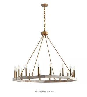 Large Modern Farmhouse Wheel Wagon Chandelier