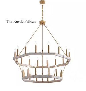 Large Modern Farmhouse 28 Light Chandelier