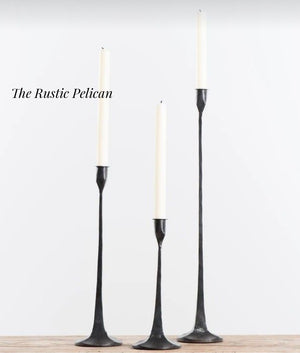 FREE SHIPPING - Tall Cast Iron Candle Holders