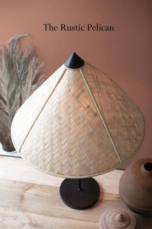  Modern Designer Table Lamp with Rattan Shade