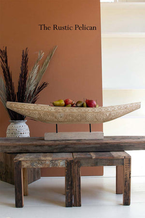 Large Natural Wooden Centerpiece