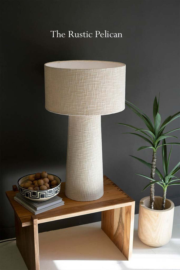 Modern Farmhouse Boucle Table Lamp