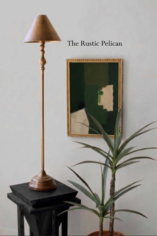 Modern Farmhouse Antique Gold Table Lamp.