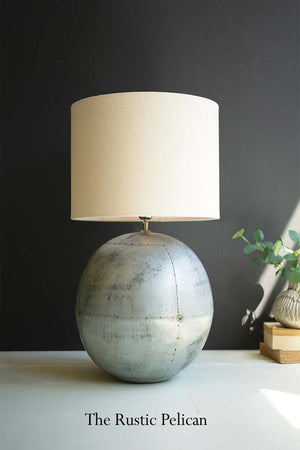 Unique Modern Iron Table Lamp with Fabric Shade