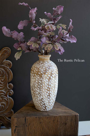 Large Modern Hand Sculpted Clay Vase