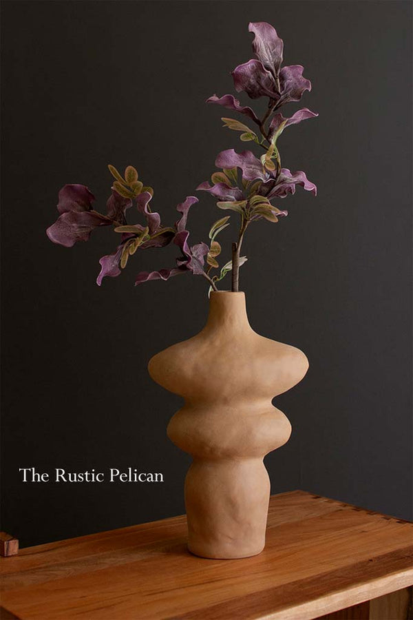 Modern Hand Sculpted Pottery Clay Vase