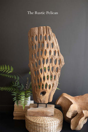 Free Shipping - Modern Rustic Wooden  Sculpture