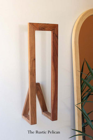 Modern Bathroom Wooden Towel Rack