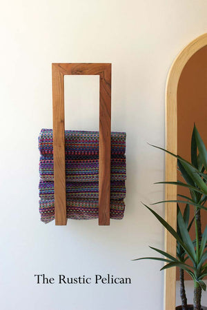 Modern Bathroom Wooden Towel Rack