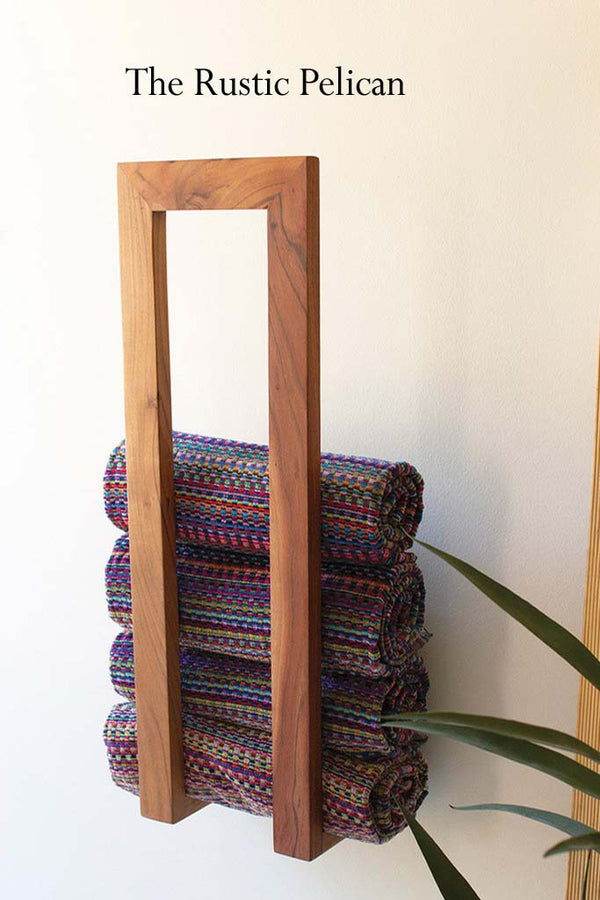 Towel Rack-Bath-Bathroom Decor-Wooden Towel Rack-Modern Bathroom Decor ...