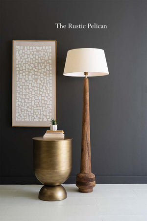 Modern Farmhouse Tapered Wooden Floor Lamp