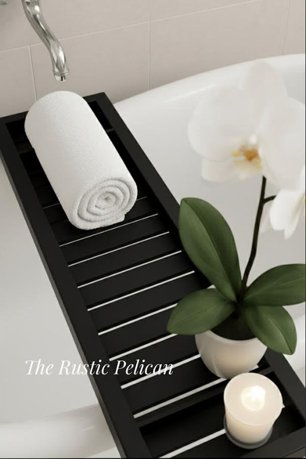 Home Decor, Bath Tray, Bath Caddy, Wooden Bath Tray