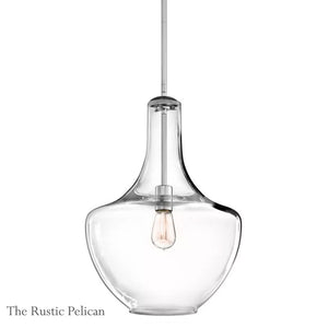 Large Modern farmhouse Glass Pendant Light