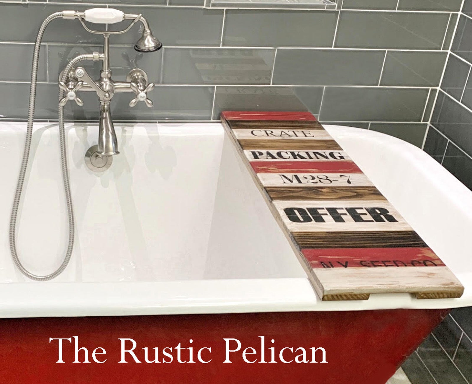 Bath Tray, Bathroom Accessories, Shower Caddy, Bathroom Caddy, Shower - The  Rustic Pelican