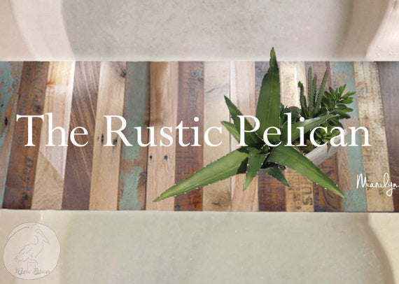 Wooden Bath Tray, Beach Home Decor