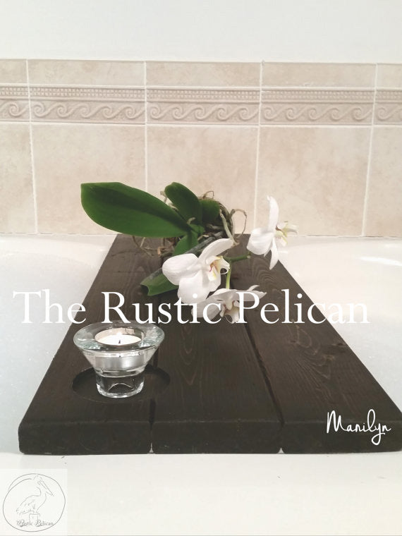Rustic Bathtub Tray - Wood Bath Tray