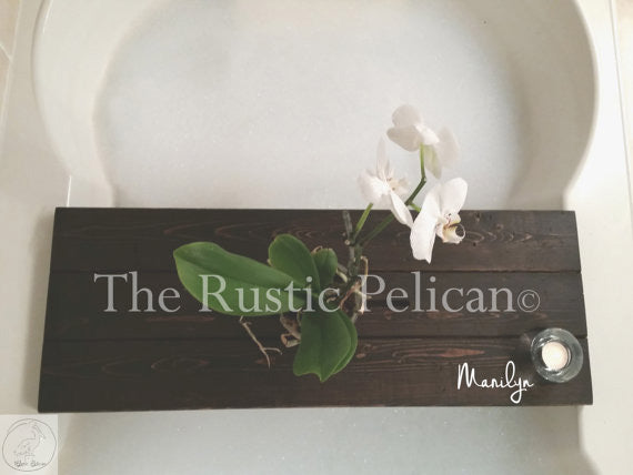 Rustic Bathtub Tray - Wood Bath Tray