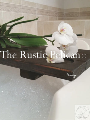 Rustic Bathtub Tray - Wood Bath Tray