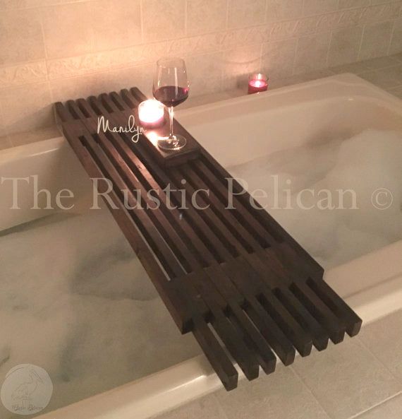  Modern Rustic Wooden Bath Tray