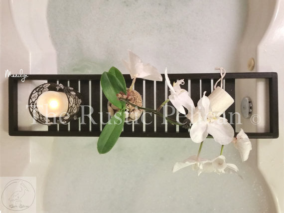 Bath Tray - Shower Caddy, Bathroom Storage, clawfoot tub tray