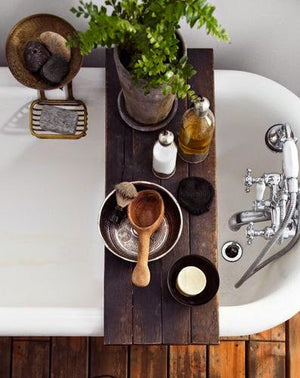 Rustic Wood Bath Tray, Bathtub Caddy