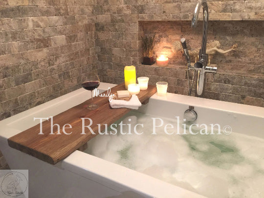  Modern Rustic Wood Bath Tray