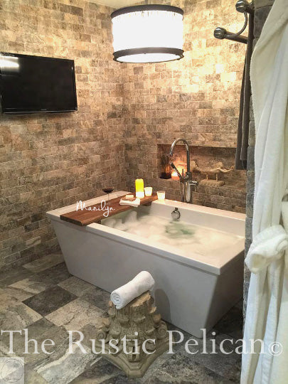  Modern Rustic Wood Bath Tray