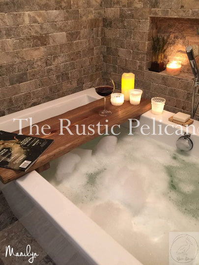  Modern Rustic Wood Bath Tray