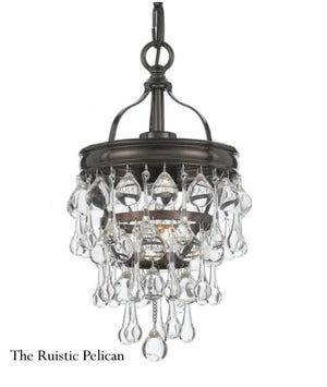 FREE SHIPPING ~ Modern Farmhouse Crystal Chandelier