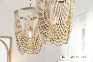 FREE SHIPPING - Modern Farmhouse Bohemian Beaded Chandelier