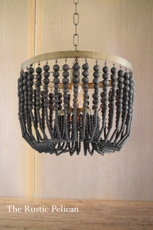 Modern Farmhouse Bohemian Beaded Chandelier