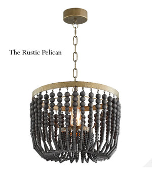 Modern Farmhouse Bohemian Beaded Chandelier